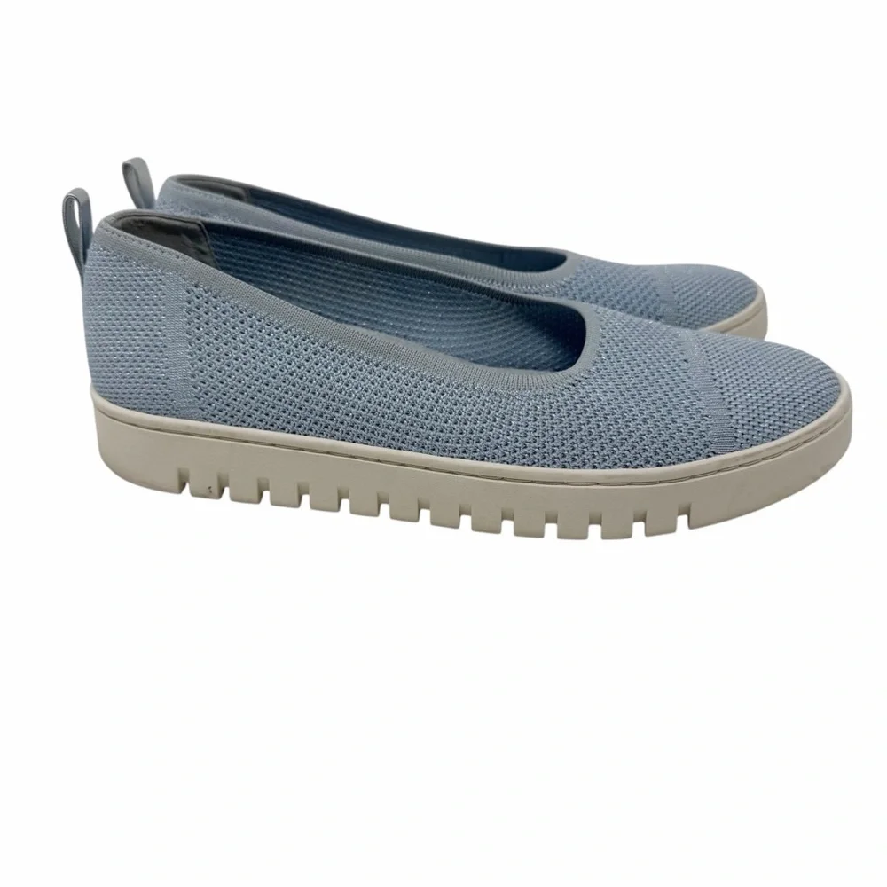 Vionic‎ Uptown Knit Skimmer Flat Grey Metallic Slip On Shoes Womens 9 BD:10-2024